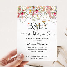 Invitación a Baby Shower de Baby In Bloom Wildflow