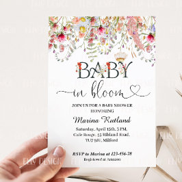 Invitación a Baby Shower de Baby In Bloom Wildflow