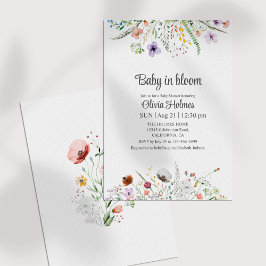 Invitación a Baby Shower de Baby in Bloom Wildflow
