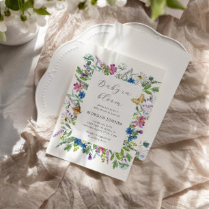Invitación a Baby Shower de Baby In Bloom Wildflow
