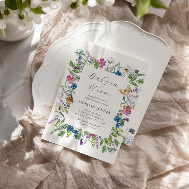 Invitación a Baby Shower de Baby In Bloom Wildflow (Subido por el creador)