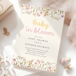 Invitación a Baby Shower de Baby in Bloom Wildflow