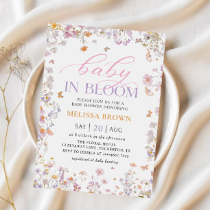 Invitación a Baby Shower de Baby in Bloom Wildflow