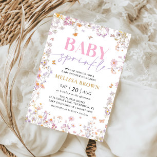 Invitación a Baby Shower de Baby in Bloom Wildflow