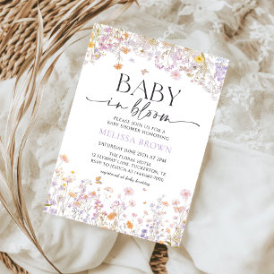 Invitación a Baby Shower de Baby in Bloom Wildflow