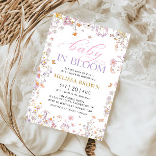 Invitación a Baby Shower de Baby in Bloom Wildflow