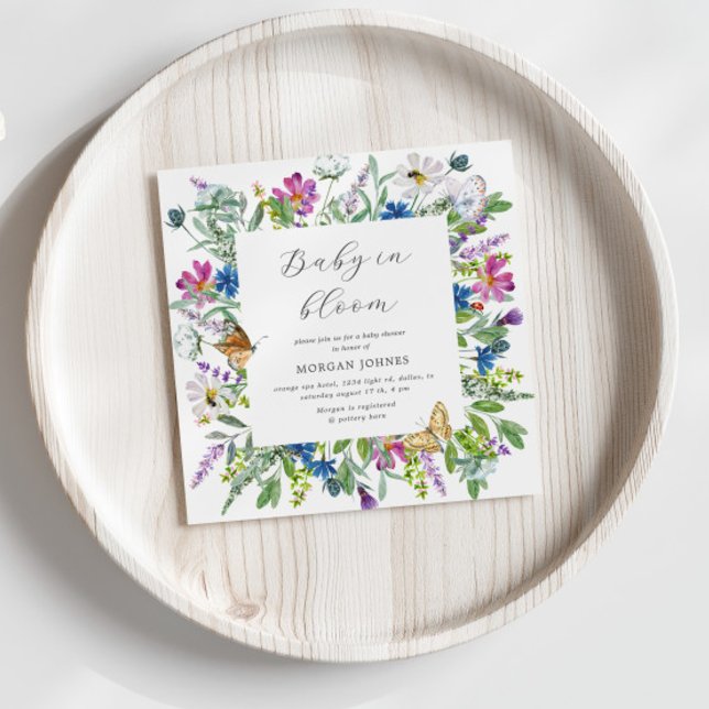 Invitación a Baby Shower de Baby In Bloom Wildflow (Subido por el creador)