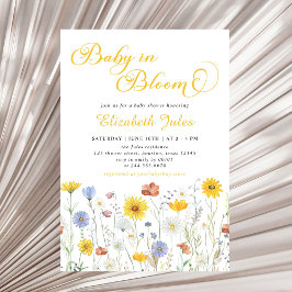 Invitación a Baby Shower de Baby in Bloom Wildflow