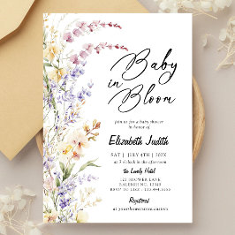 Invitación a Baby Shower de Baby in Bloom Wildflow