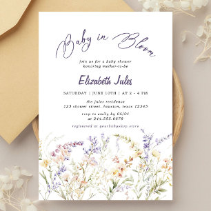 Invitación a Baby Shower de Baby in Bloom Wildflow