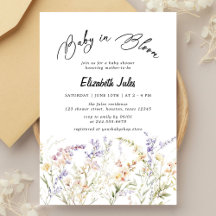Invitación a Baby Shower de Baby in Bloom Wildflow