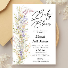 Invitación a Baby Shower de Baby in Bloom Wildflow
