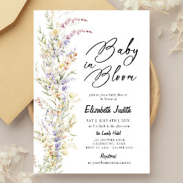 Invitación a Baby Shower de Baby in Bloom Wildflow