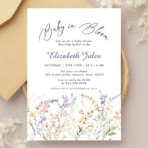 Invitación a Baby Shower de Baby in Bloom Wildflow