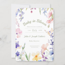 Invitación a Baby Shower de Baby in Bloom Wildflow