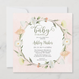 Invitación a Baby Shower de Baby In Bloom Wildflow