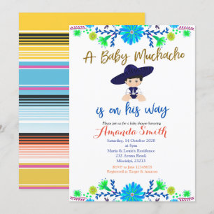 Invitación a Baby Shower de Baby Muchacho Fiesta