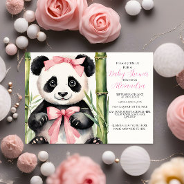 Invitación a Baby Shower de Baby Panda Chica