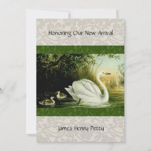 Invitación a Baby Shower de Baby Swans