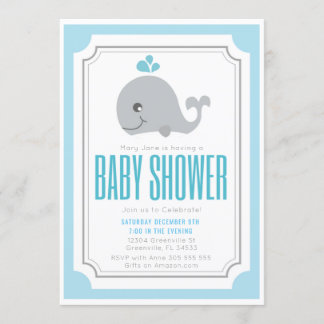 Invitación a Baby Shower de Baby Whale