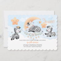 Invitación a Baby Shower de Baby Zebra