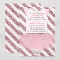Invitación a baby shower de bailarina con tutú