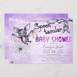 Invitación a Baby Shower de Bats Halloween