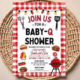 Invitación a Baby Shower de BBQ | Tema Grill & Chi