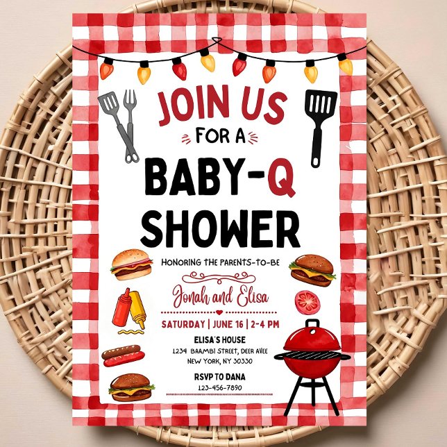 Invitación a Baby Shower de BBQ | Tema Grill & Chi (Subido por el creador)