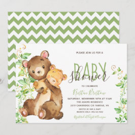 Invitación a Baby Shower de Bear Zoo Animal Jungle