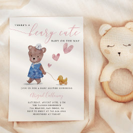 Invitación a Baby Shower de Beary Cute Teddy Bear 