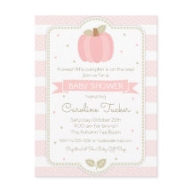 Invitación a Baby Shower de Bebé Chica Rosa