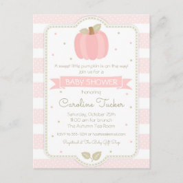 Invitación a Baby Shower de Bebé Chica Rosa