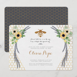 Invitación a Baby Shower de Bee