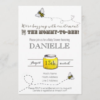 Invitación a Baby Shower de Bee
