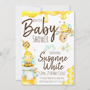Invitación a Baby Shower de Bee (Invitación de emb