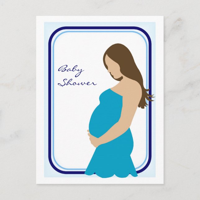 Invitación a Baby Shower de Belly embarazada (Anverso)