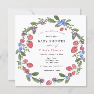 Invitación a Baby Shower de Berry Sweet