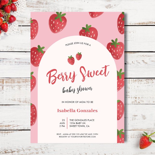 Invitación a Baby Shower de Berry Sweet (Subido por el creador)