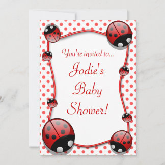 Invitación a Baby Shower De Blogs Blancos Y Rojos