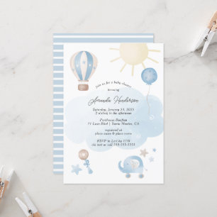 Invitación a Baby Shower de Blue Baby Boy