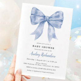 Invitación a Baby Shower de Blue Bow