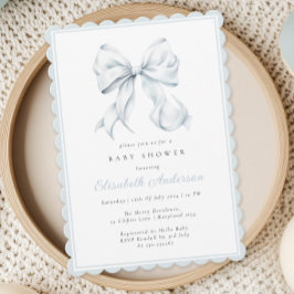 Invitación a Baby Shower de Blue Bow
