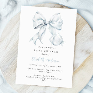 Invitación a Baby Shower de Blue Bow