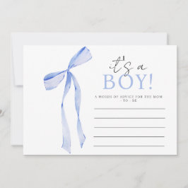 Invitación a Baby Shower de Blue Bow, Boy Baby Sho