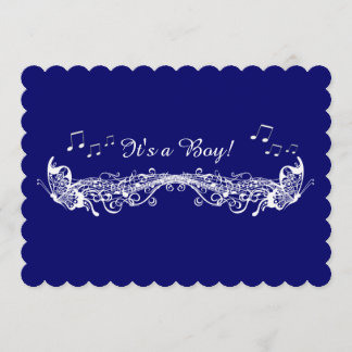 Invitación a Baby Shower de Blue Boy Musical Butte