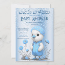 Invitación a Baby Shower de Blue Duck Boy