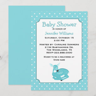 Invitación a Baby Shower de Blue Fawn