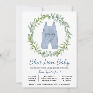 Invitación a Baby Shower de Blue Jean Global Denim