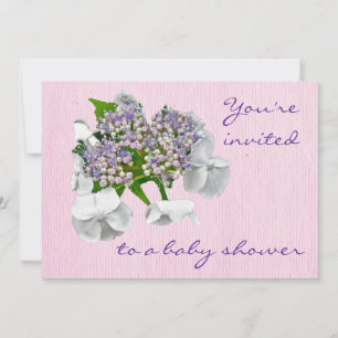 Invitación a Baby Shower de Blue Lace Hydrangea